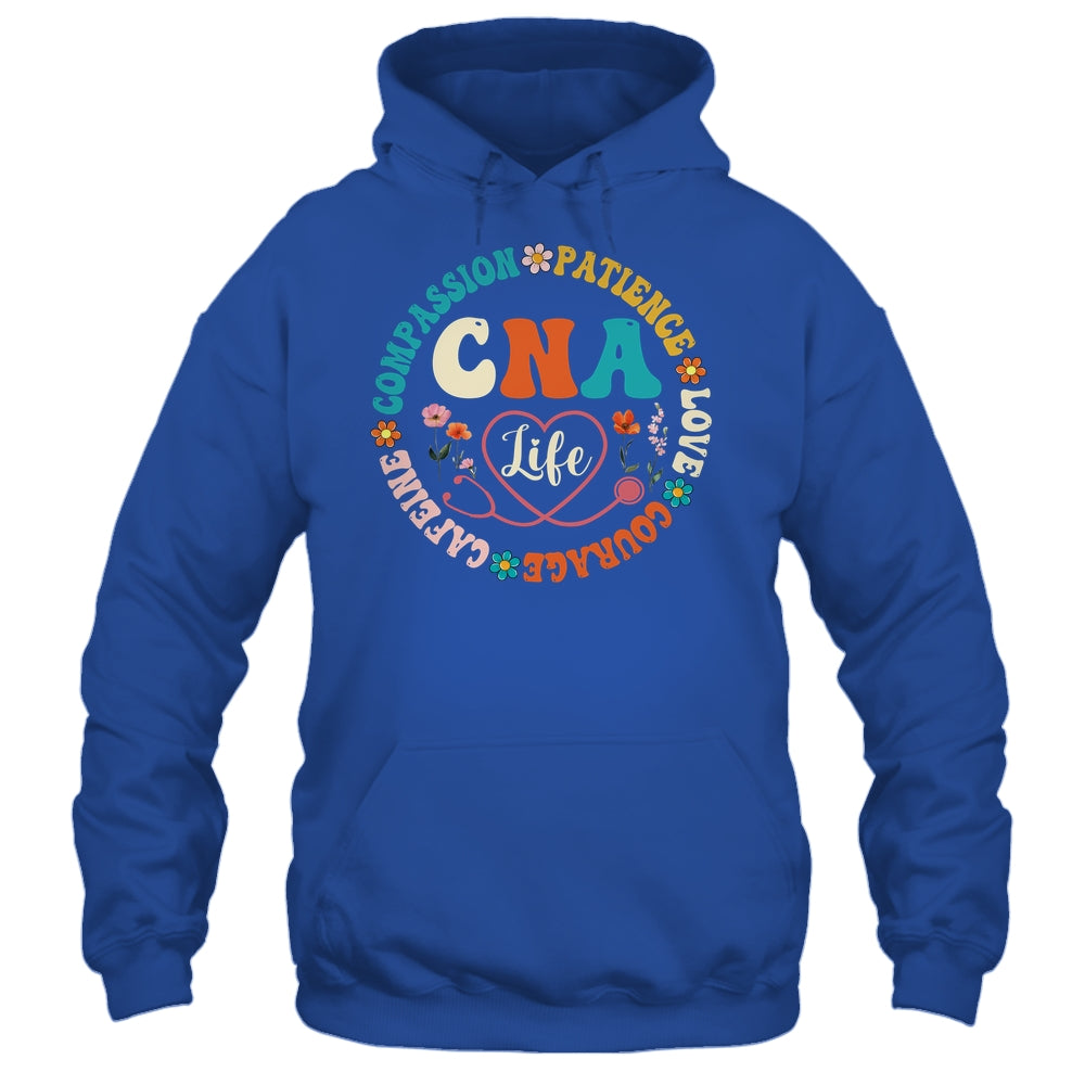 CNA Life Nurse CNA Certified Nursing Assistant Women Groovy Shirt & Hoodie | siriusteestore