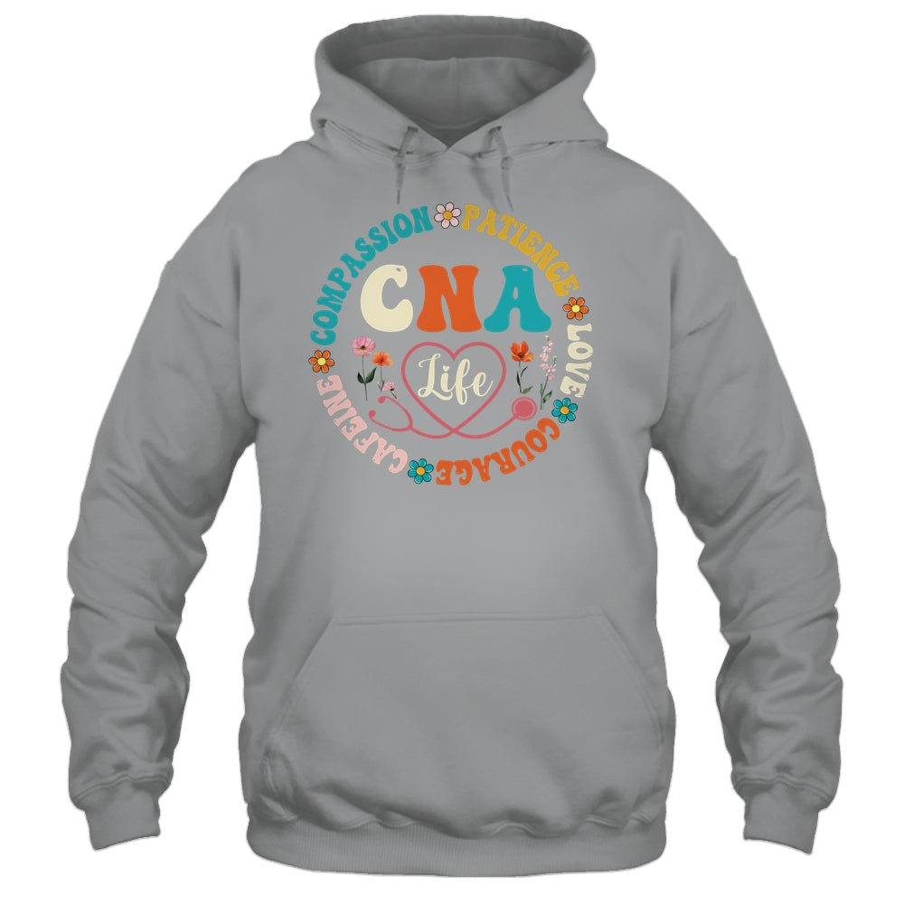 CNA Life Nurse CNA Certified Nursing Assistant Women Groovy Shirt & Hoodie | siriusteestore
