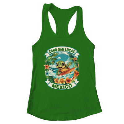 Cabo San Lucas Mexico Cute Sea Turtle Surfing Summer Vacation Shirt & Tank Top | siriusteestore