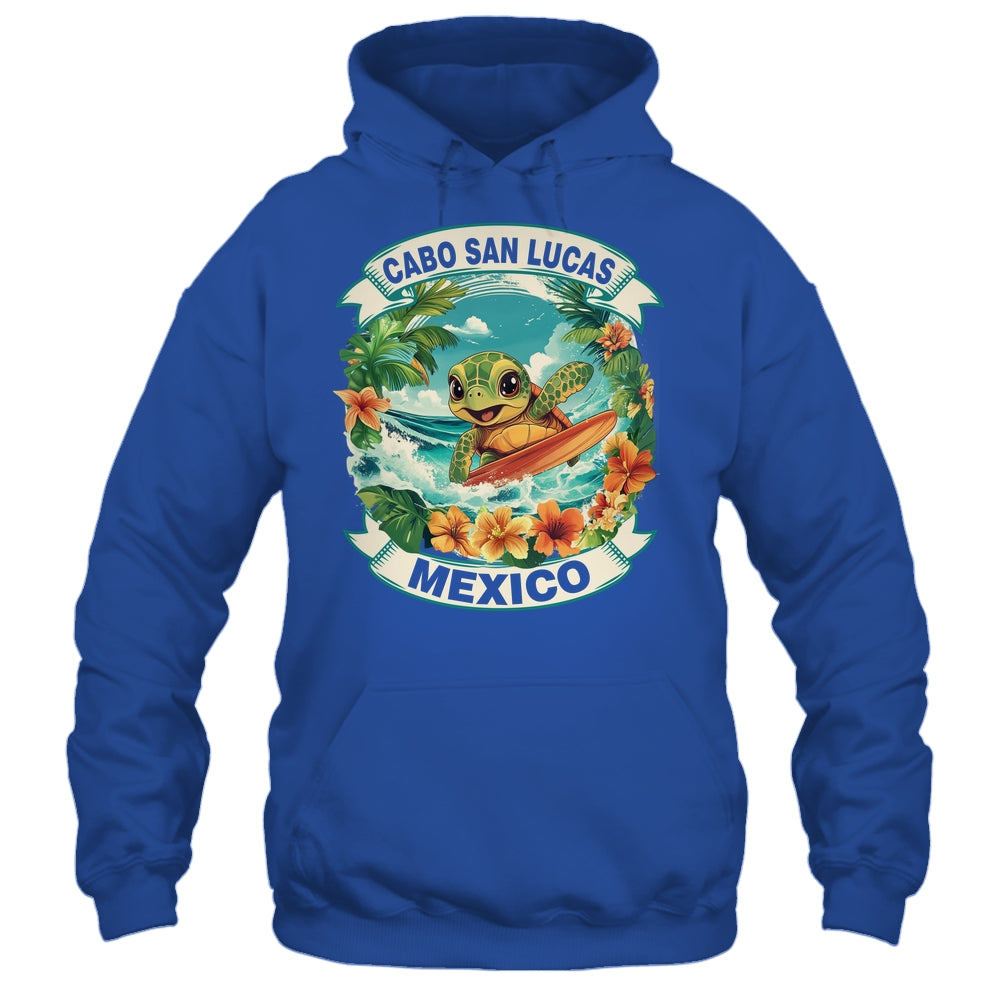Cabo San Lucas Mexico Cute Sea Turtle Surfing Summer Vacation Shirt & Tank Top | siriusteestore