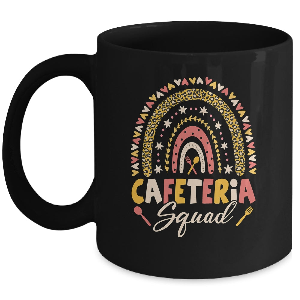Cafeteria Crew School Lunch Lady Worker Squad With Rainbow Mug | siriusteestore