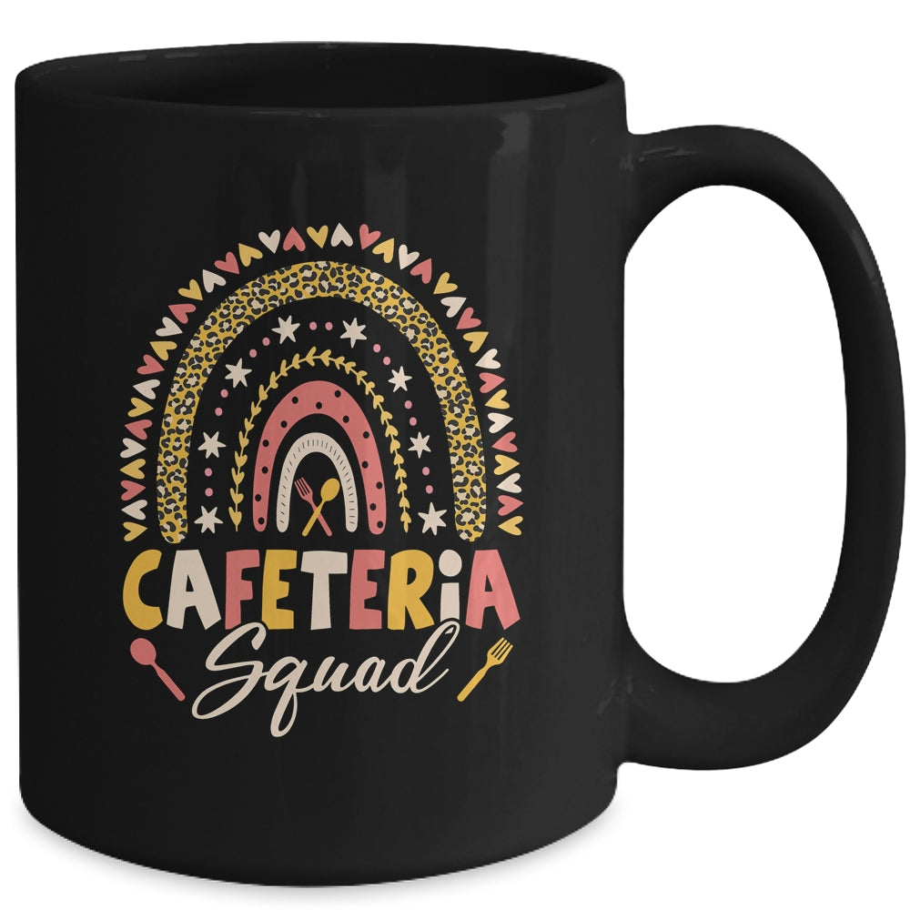 Cafeteria Crew School Lunch Lady Worker Squad With Rainbow Mug | siriusteestore