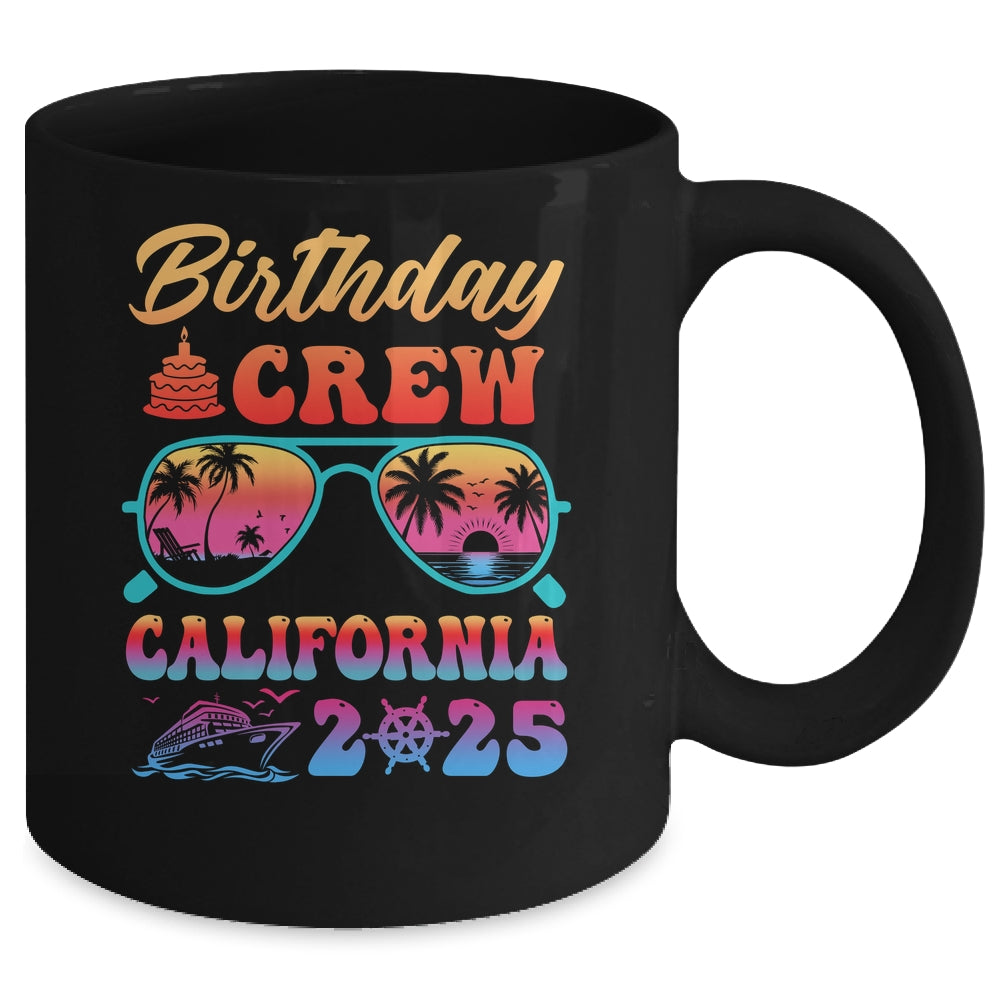 California Birthday Crew Vacation Cruise 2025 Summer Trip Group Mug | siriusteestore