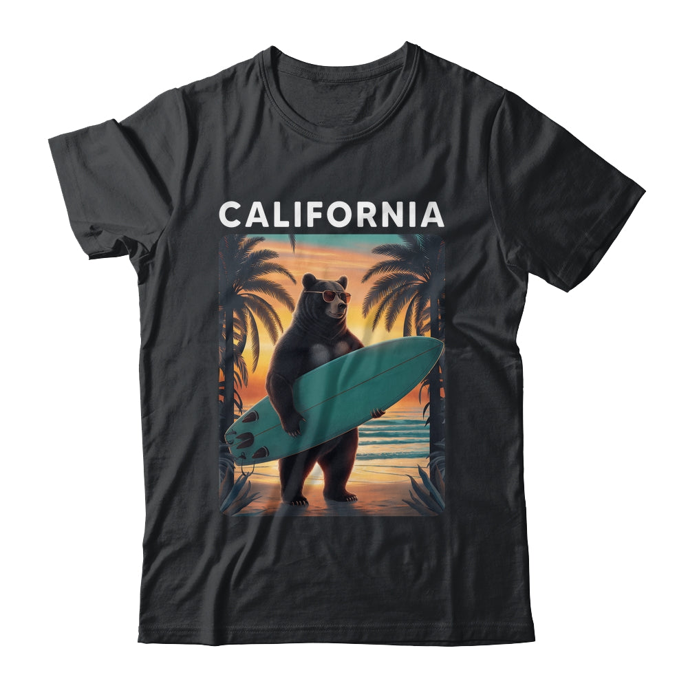 California Cool Republic Bear Surfing Beach California Retro Shirt & Hoodie | siriusteestore