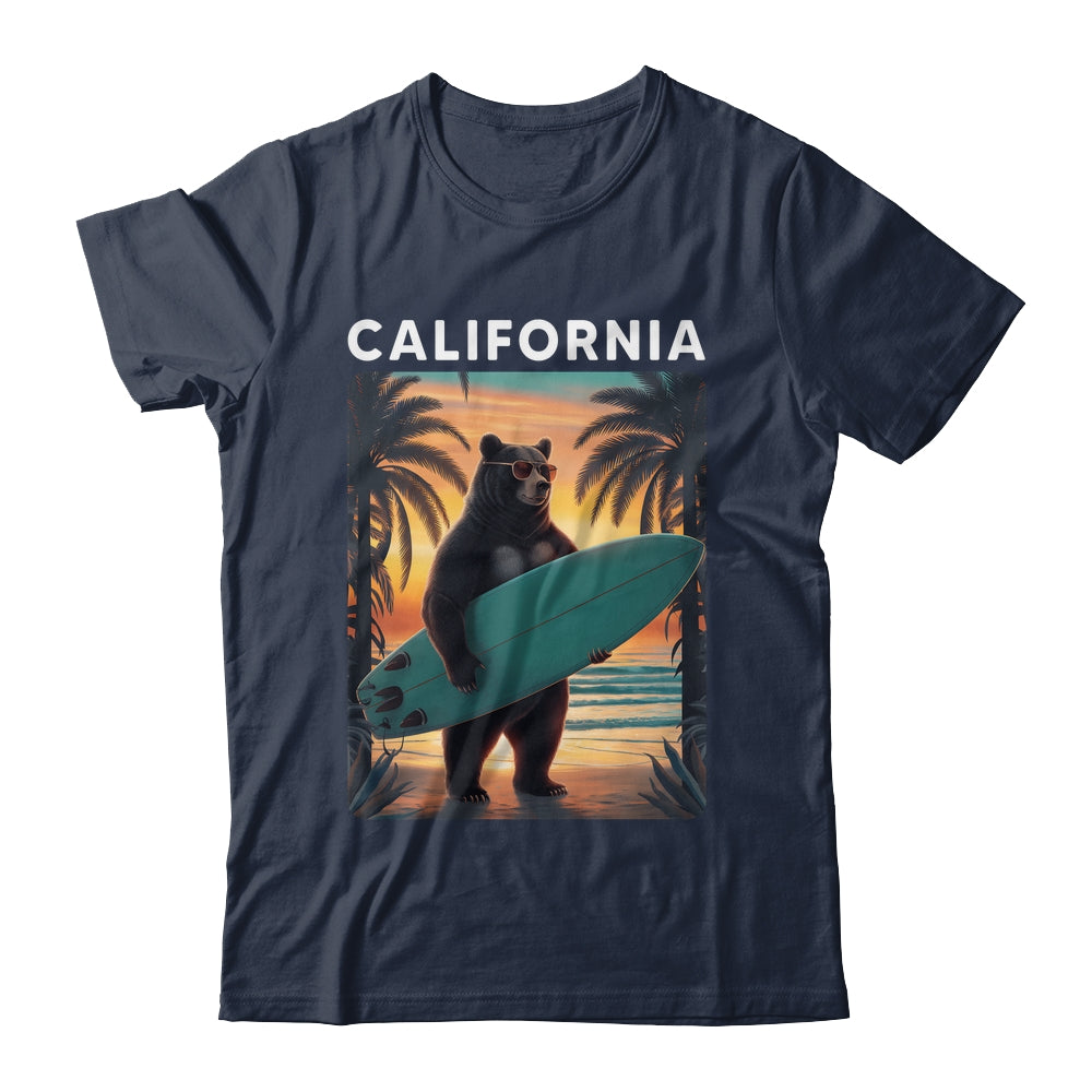 California Cool Republic Bear Surfing Beach California Retro Shirt & Hoodie | siriusteestore