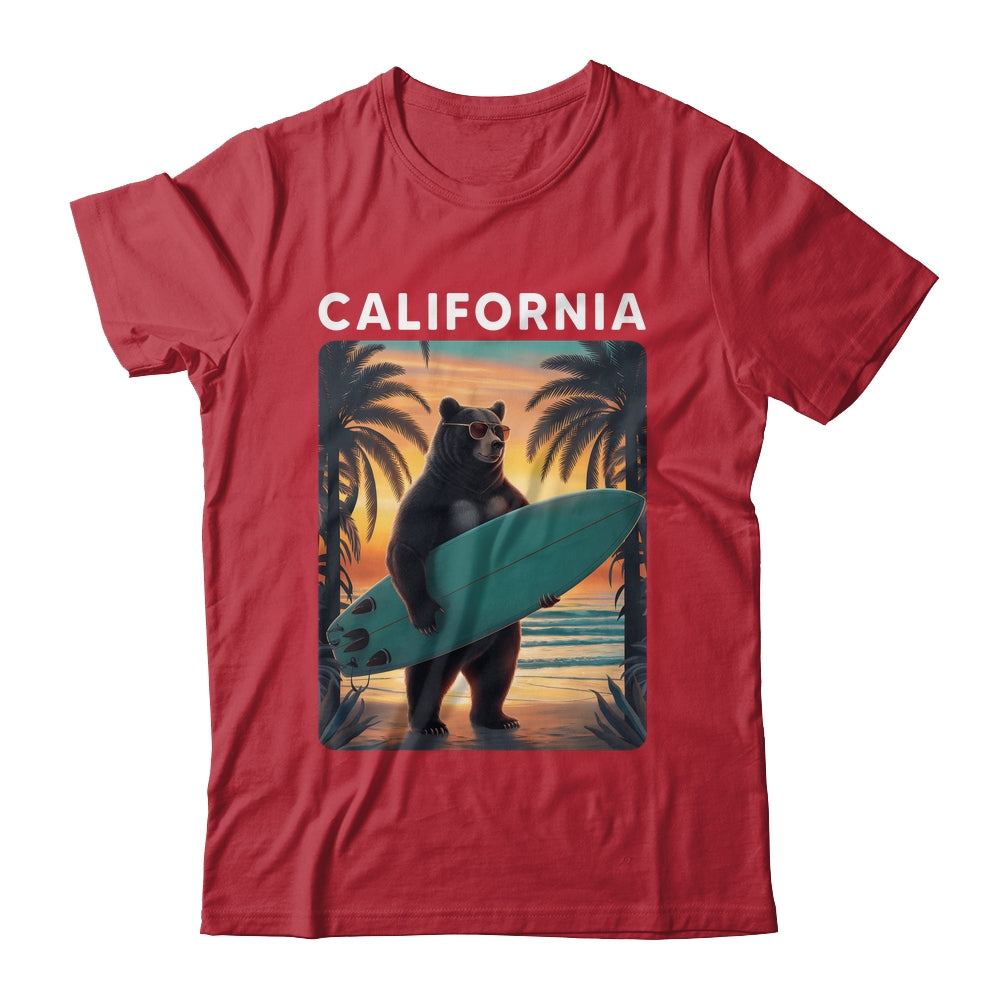 California Cool Republic Bear Surfing Beach California Retro Shirt & Hoodie | siriusteestore