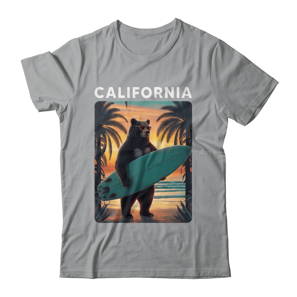California Cool Republic Bear Surfing Beach California Retro Shirt & Hoodie | siriusteestore