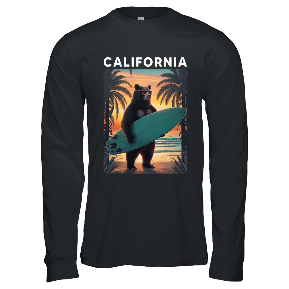 California Cool Republic Bear Surfing Beach California Retro Shirt & Hoodie | siriusteestore