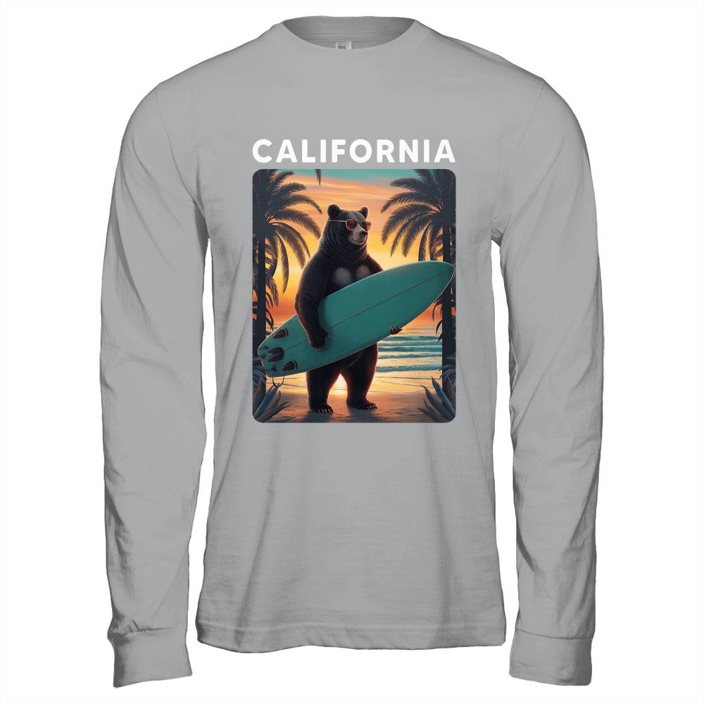 California Cool Republic Bear Surfing Beach California Retro Shirt & Hoodie | siriusteestore