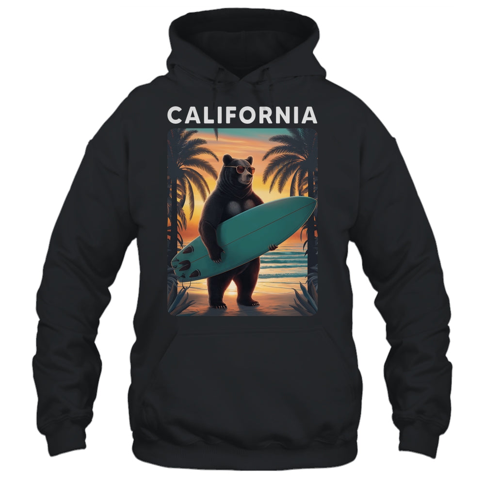 California Cool Republic Bear Surfing Beach California Retro Shirt & Hoodie | siriusteestore