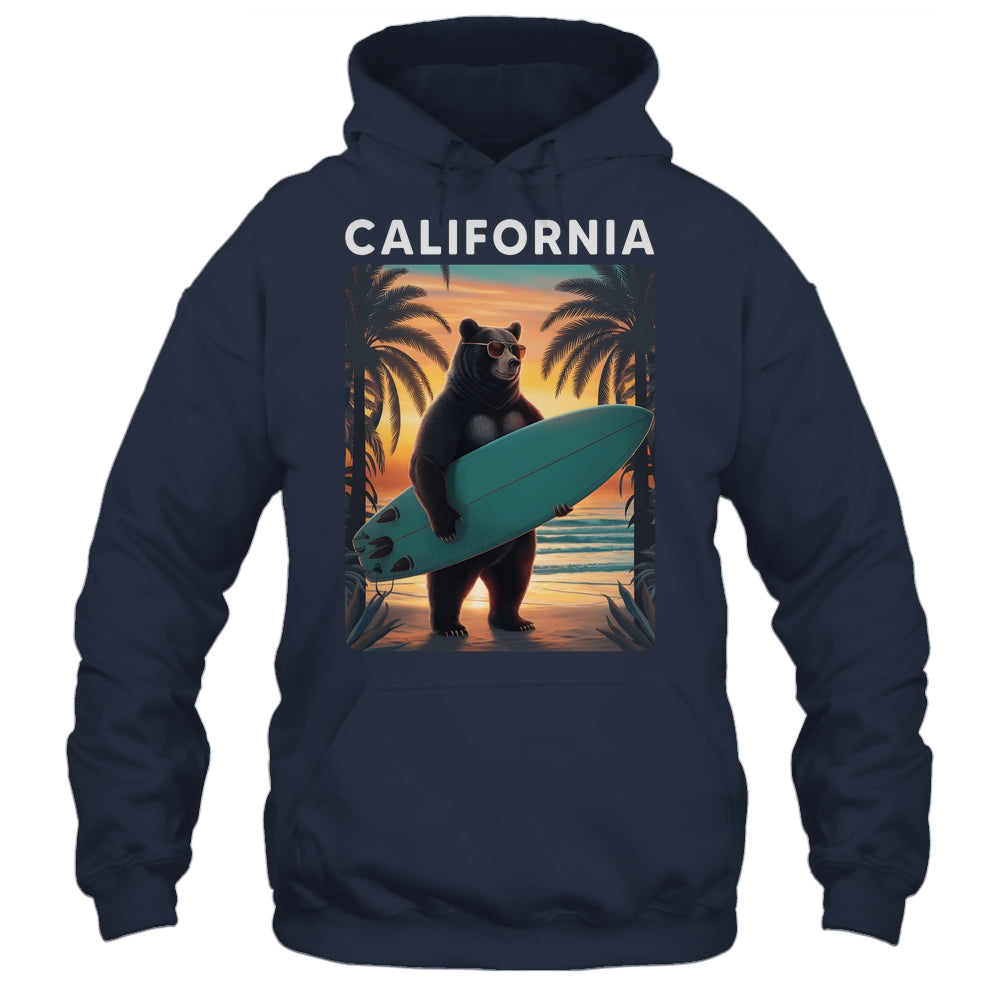 California Cool Republic Bear Surfing Beach California Retro Shirt & Hoodie | siriusteestore