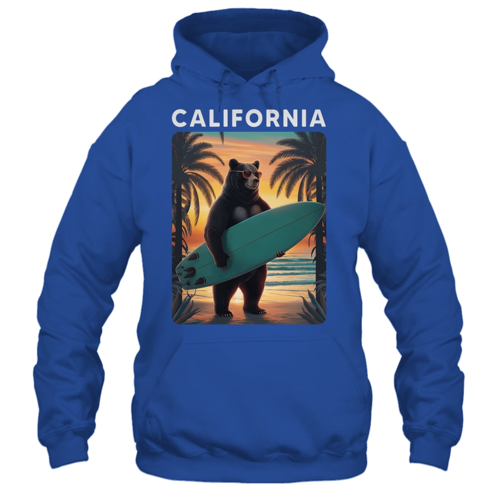 California Cool Republic Bear Surfing Beach California Retro Shirt & Hoodie | siriusteestore
