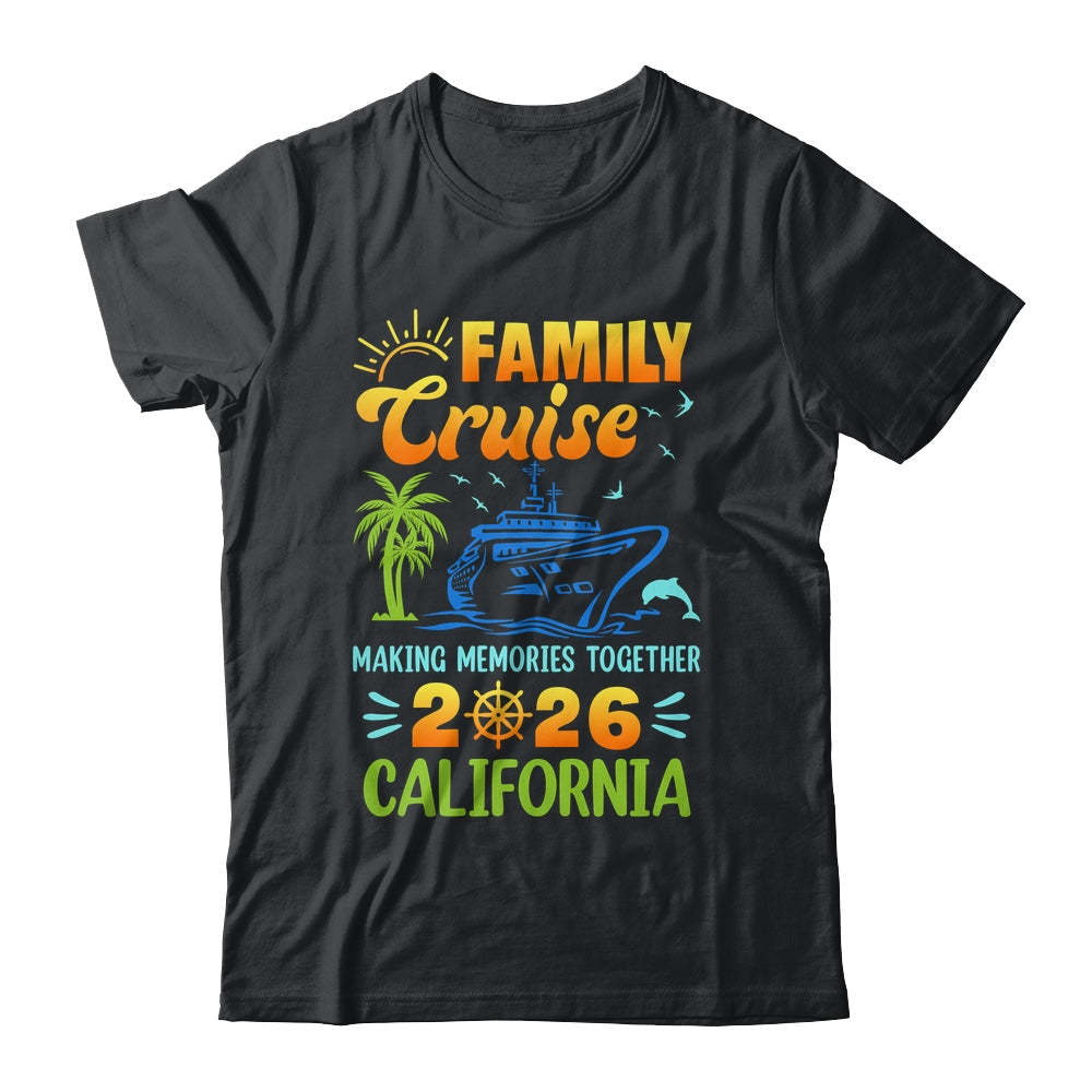 California Cruise 2026 Family Friends Group Vacation Matching Shirt & Tank Top | siriusteestore