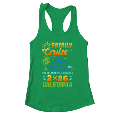 California Cruise 2026 Family Friends Group Vacation Matching Shirt & Tank Top | siriusteestore