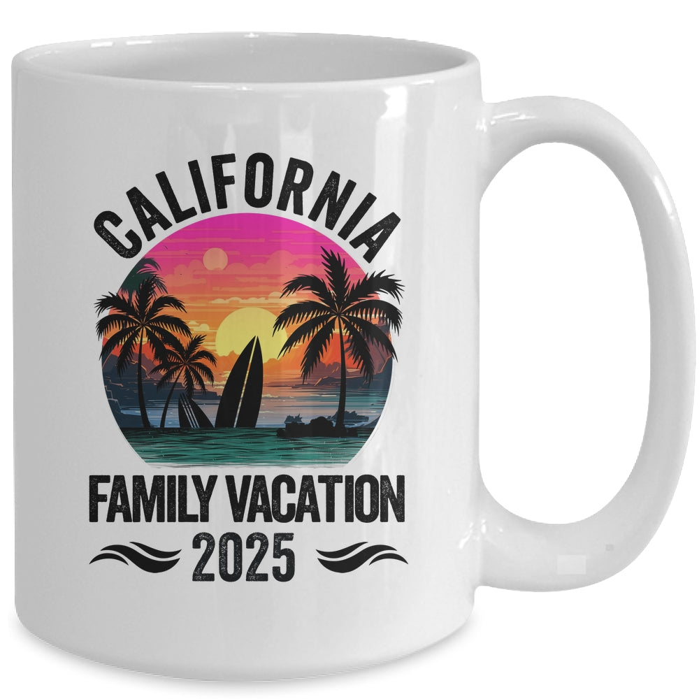 California Family Vacation 2025 Matching Outfits Beach Summer Mug | siriusteestore