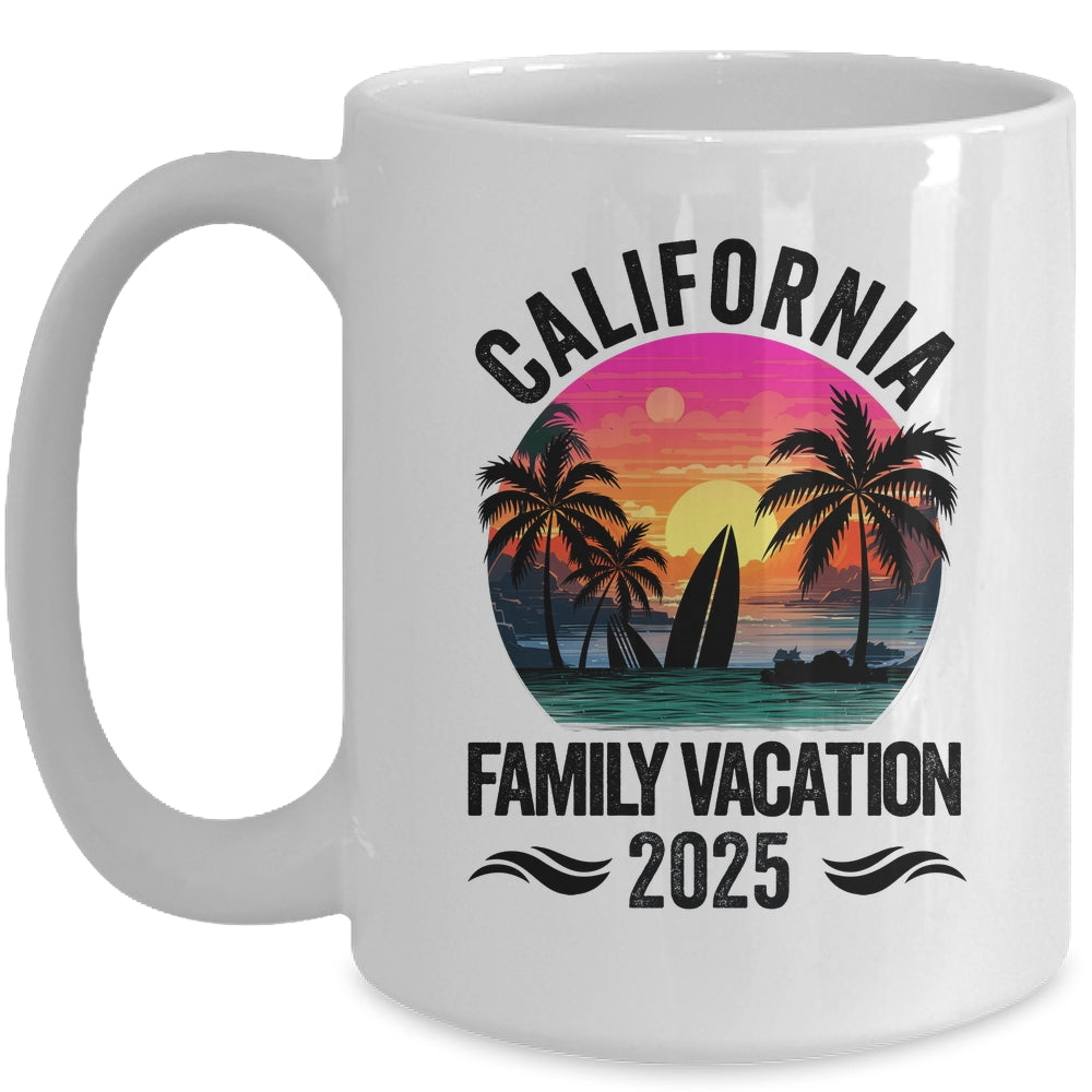 California Family Vacation 2025 Matching Outfits Beach Summer Mug | siriusteestore