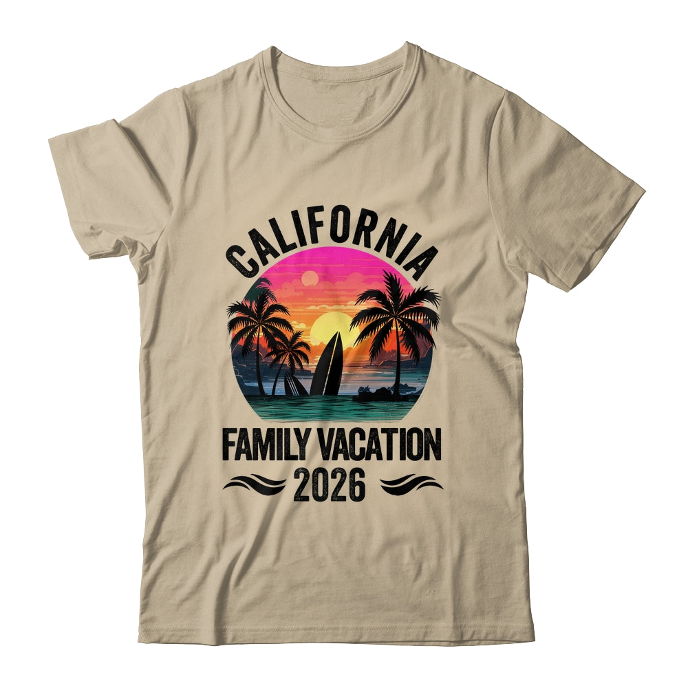 California Family Vacation 2026 Matching Outfits Beach Summer Shirt & Tank Top | siriusteestore