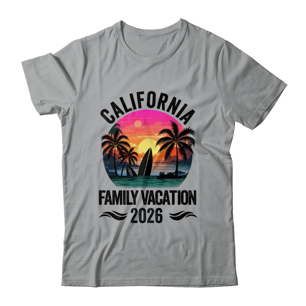 California Family Vacation 2026 Matching Outfits Beach Summer Shirt & Tank Top | siriusteestore