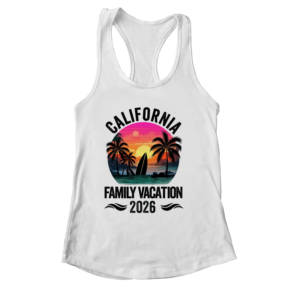 California Family Vacation 2026 Matching Outfits Beach Summer Shirt & Tank Top | siriusteestore