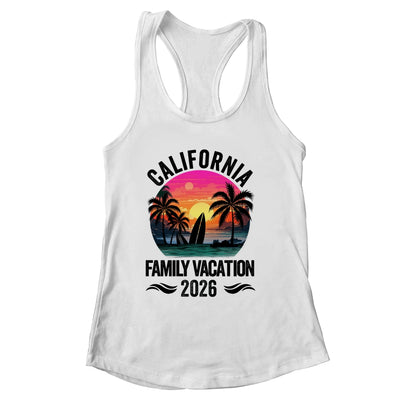 California Family Vacation 2026 Matching Outfits Beach Summer Shirt & Tank Top | siriusteestore