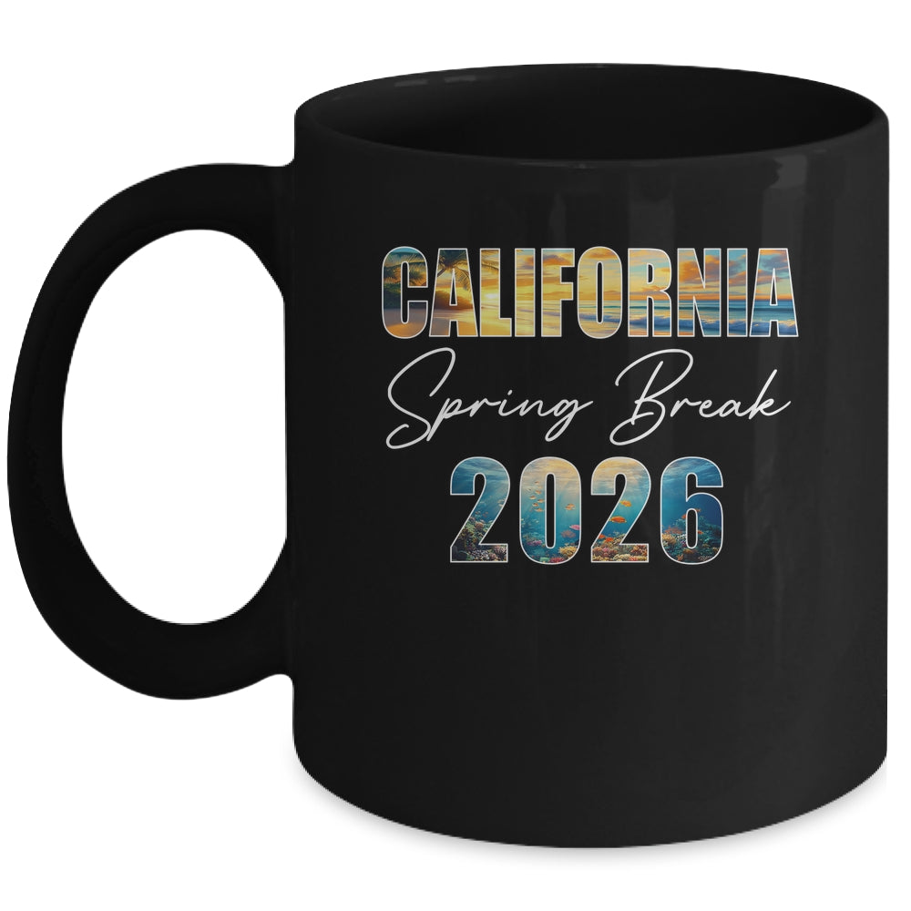 California Spring Break 2026 Summer Vacation Beach Mug | siriusteestore