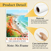 California Travel Print Poster Golden State Pacific Coast Souvenir Wall Art Landscape Painting Picture For Home Room Living Room Office Bedroom Decor Unframed | siriusteestore