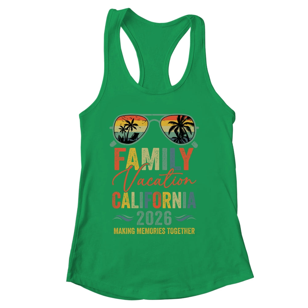 California Vacation 2026 Matching Family Group Summer Shirt & Tank Top | siriusteestore