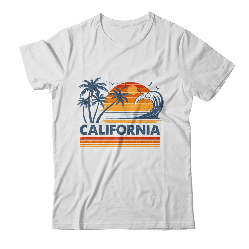 California Vacation Sunset Cute 70s Vintage Retro Beach Shirt & Tank Top | siriusteestore