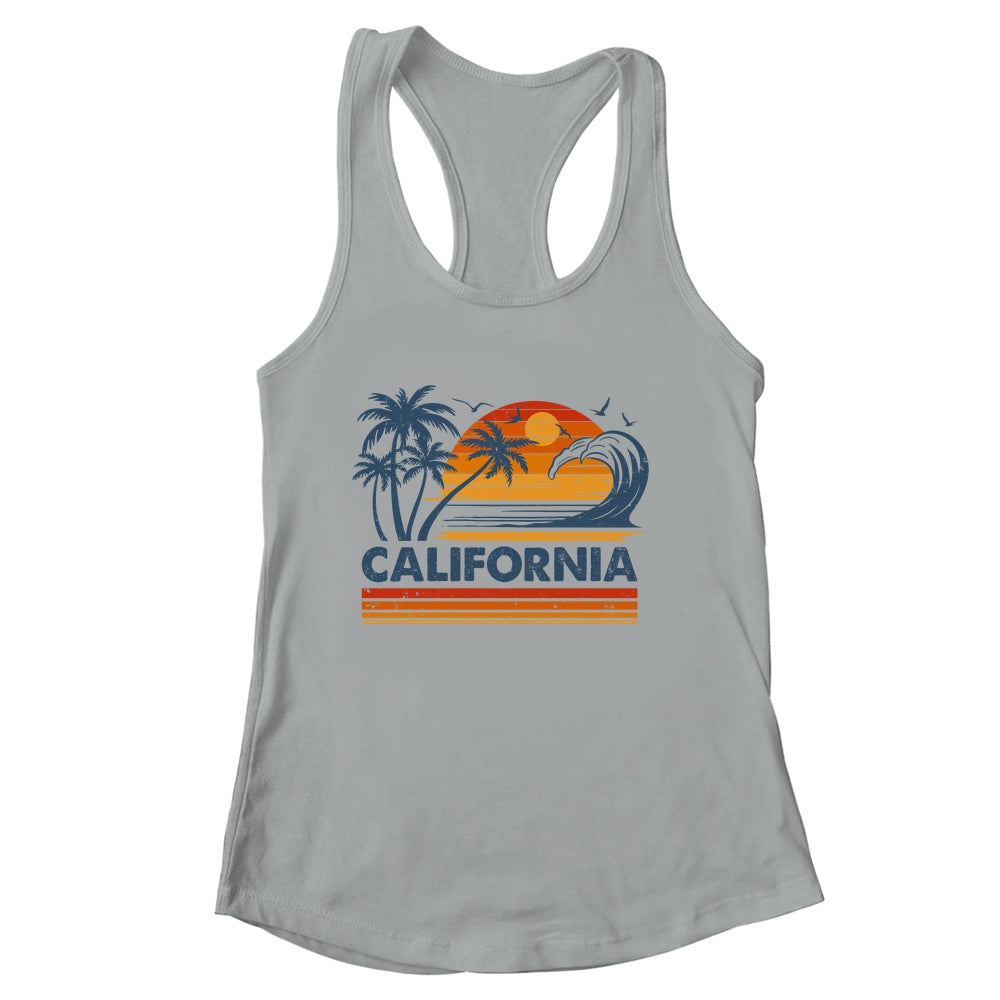California Vacation Sunset Cute 70s Vintage Retro Beach Shirt & Tank Top | siriusteestore