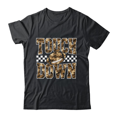 Camo Checkered Football Touchdown Game Day Fall Season Mom Shirt & Sweatshirt | siriusteestore
