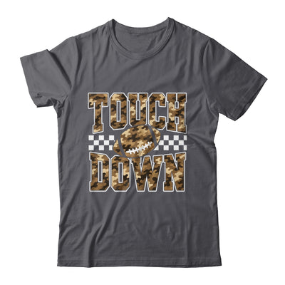 Camo Checkered Football Touchdown Game Day Fall Season Mom Shirt & Sweatshirt | siriusteestore