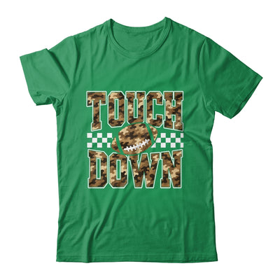 Camo Checkered Football Touchdown Game Day Fall Season Mom Shirt & Sweatshirt | siriusteestore