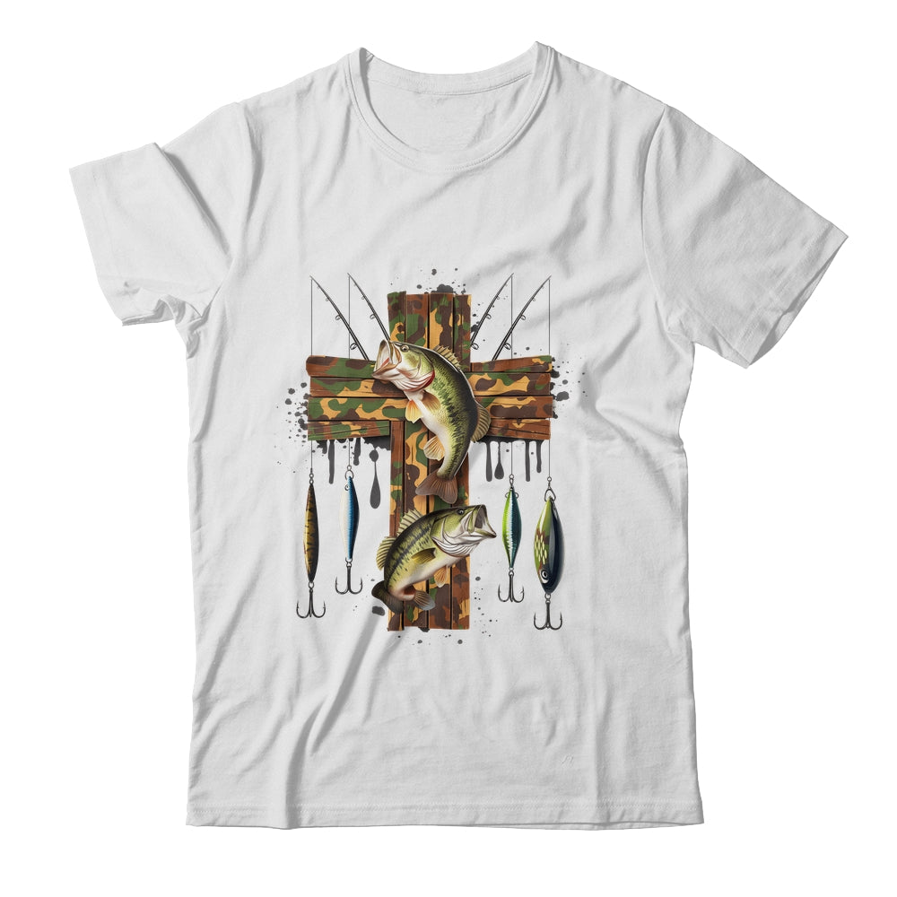 Camo Cross Fishing Christian Fishers Of Men Bible Faith Fish Shirt & Hoodie | siriusteestore