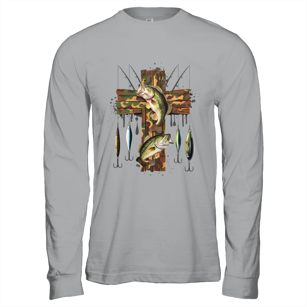 Camo Cross Fishing Christian Fishers Of Men Bible Faith Fish Shirt & Hoodie | siriusteestore
