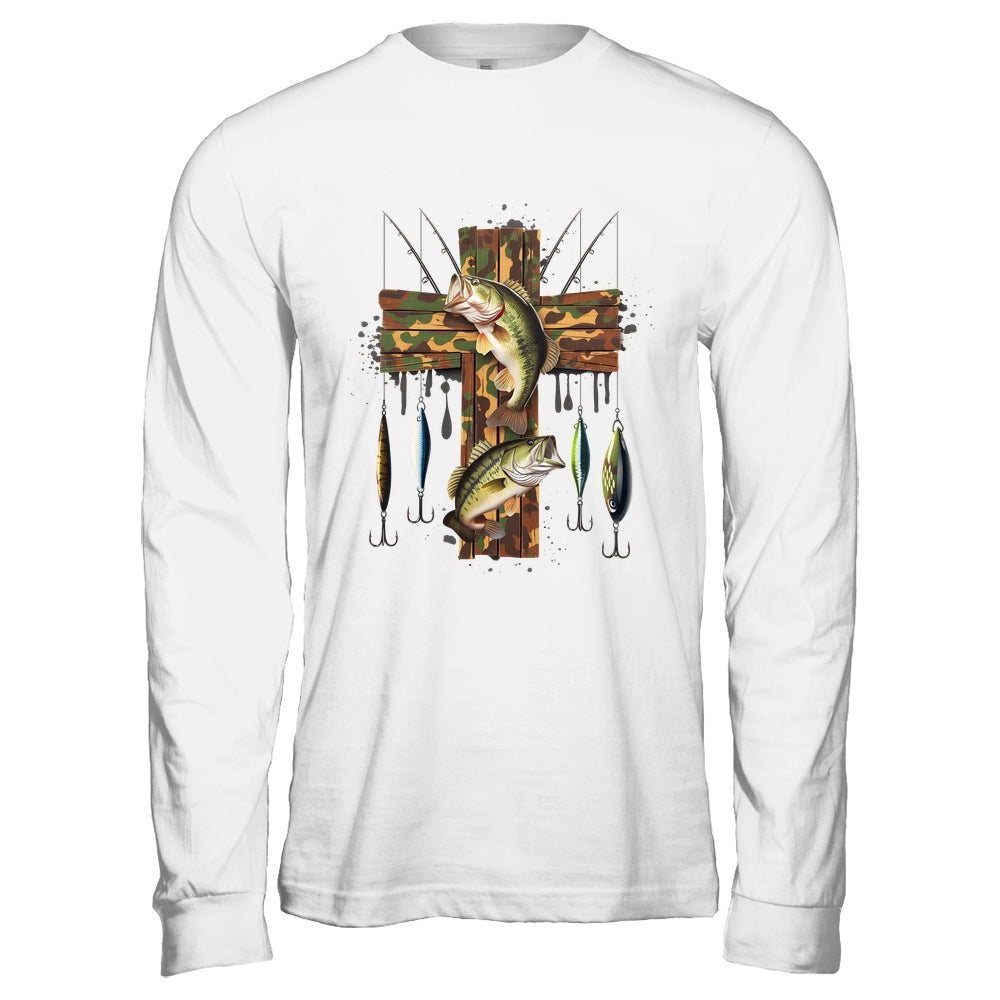 Camo Cross Fishing Christian Fishers Of Men Bible Faith Fish Shirt & Hoodie | siriusteestore