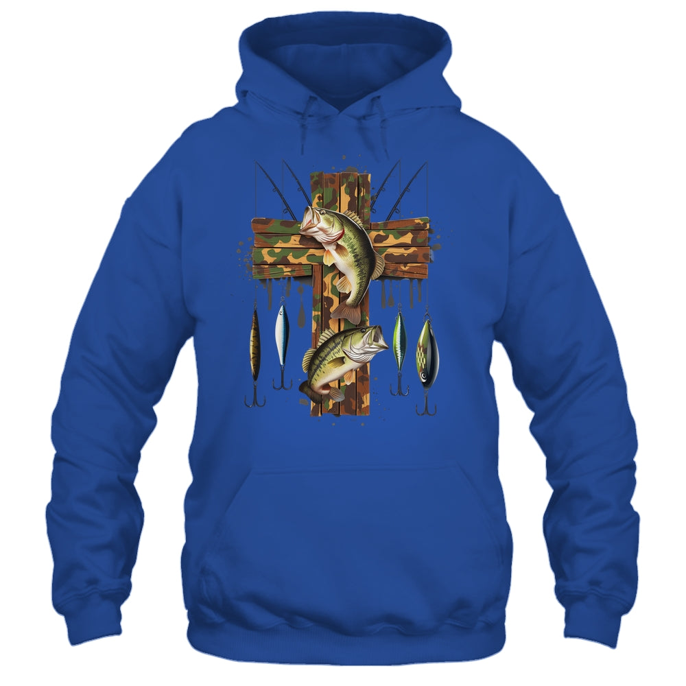 Camo Cross Fishing Christian Fishers Of Men Bible Faith Fish Shirt & Hoodie | siriusteestore