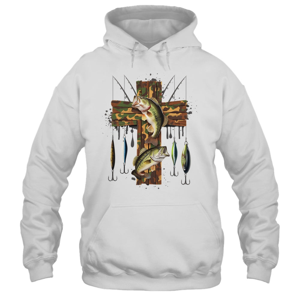 Camo Cross Fishing Christian Fishers Of Men Bible Faith Fish Shirt & Hoodie | siriusteestore