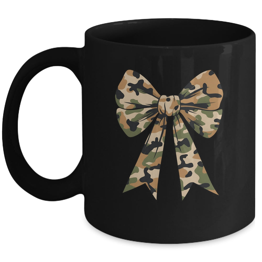 Camouflage Old Camo Bow Camo Coquette Bow Hunting Girl Women Mug | siriusteestore
