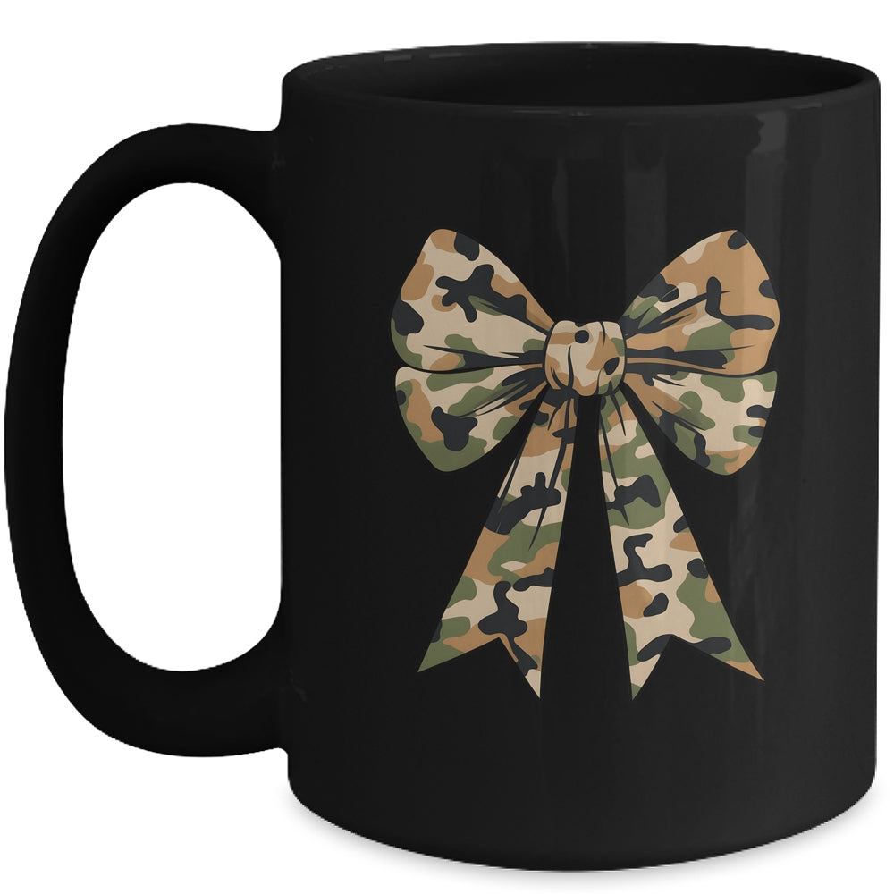 Camouflage Old Camo Bow Camo Coquette Bow Hunting Girl Women Mug | siriusteestore
