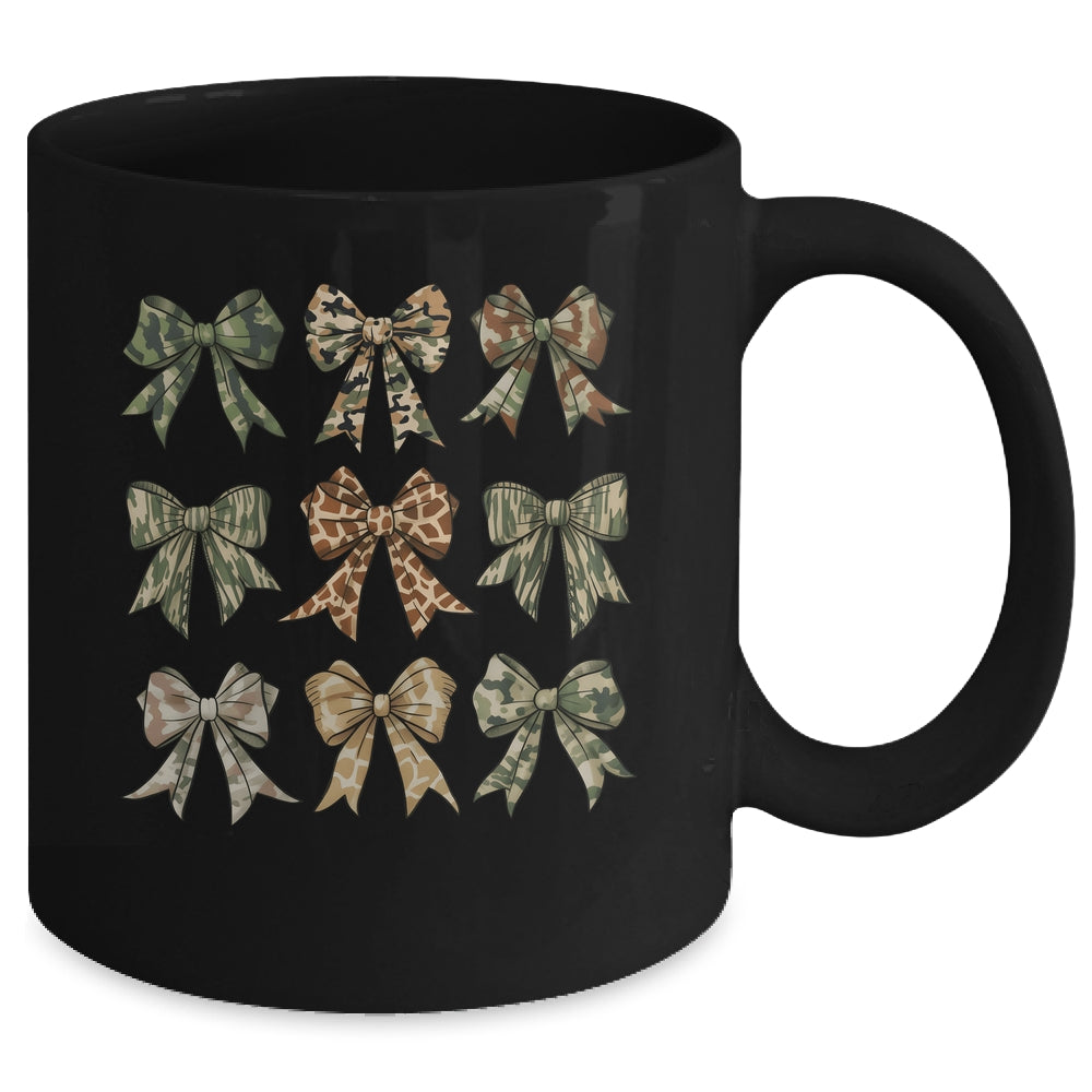 Camouflage Old Camo Bow Camo Coquette Bow Hunting Women Girl Mug | siriusteestore