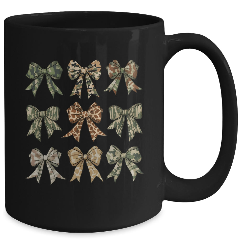 Camouflage Old Camo Bow Camo Coquette Bow Hunting Women Girl Mug | siriusteestore