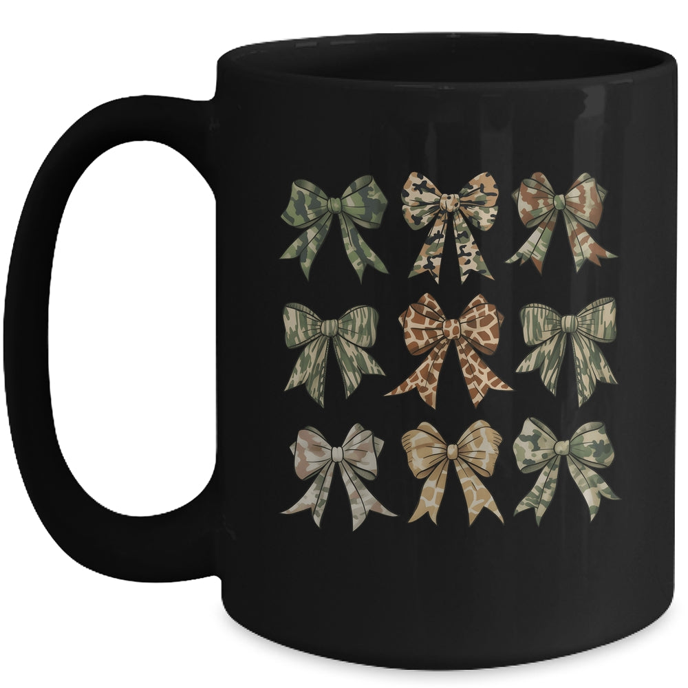 Camouflage Old Camo Bow Camo Coquette Bow Hunting Women Girl Mug | siriusteestore