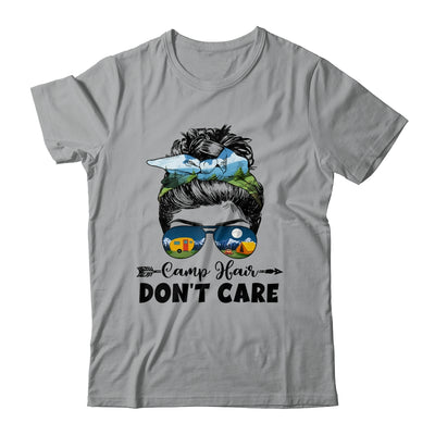 Camp Hair Dont Care Womens Camper Camping Messy Bun Hair Shirt & Tank Top | siriusteestore