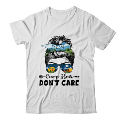 Camp Hair Dont Care Womens Camper Camping Messy Bun Hair Shirt & Tank Top | siriusteestore