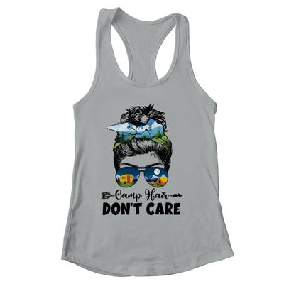 Camp Hair Dont Care Womens Camper Camping Messy Bun Hair Shirt & Tank Top | siriusteestore