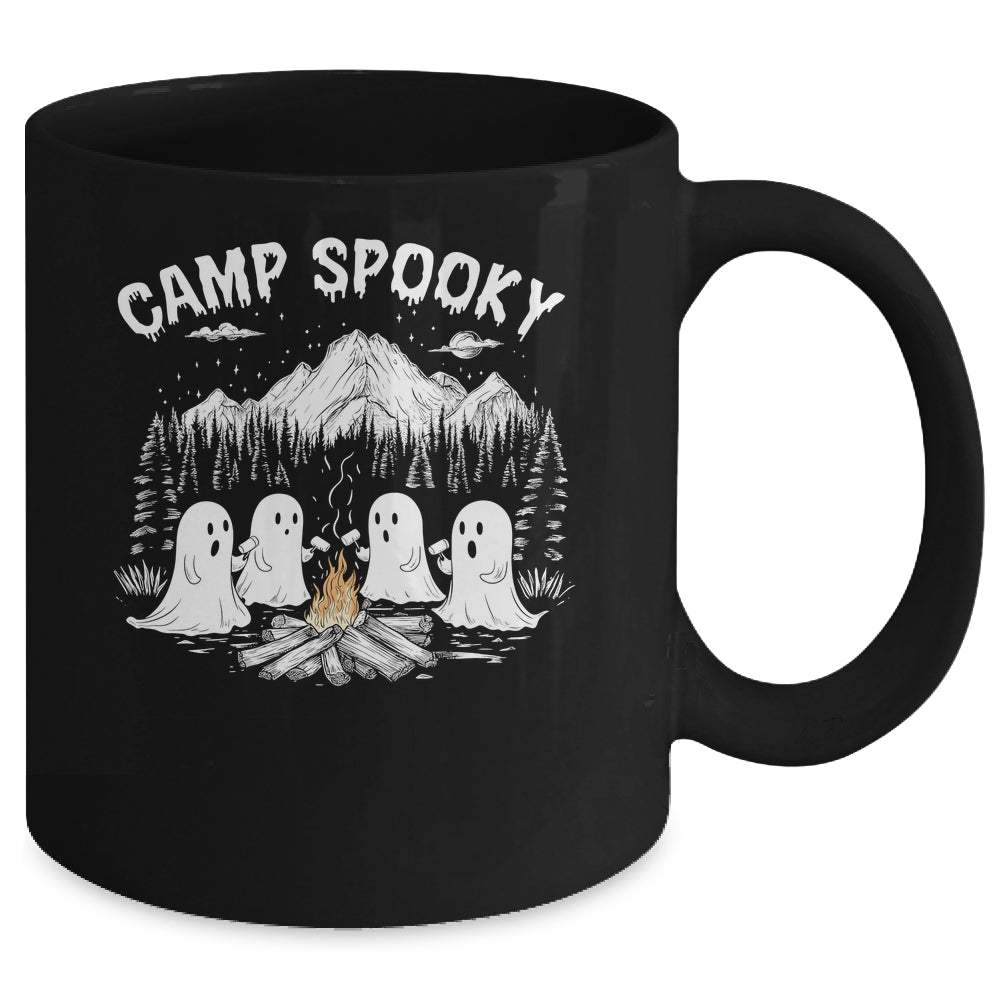 Camp Spooky Summerween Summer Halloween Cute Ghost Camping Mug | siriusteestore