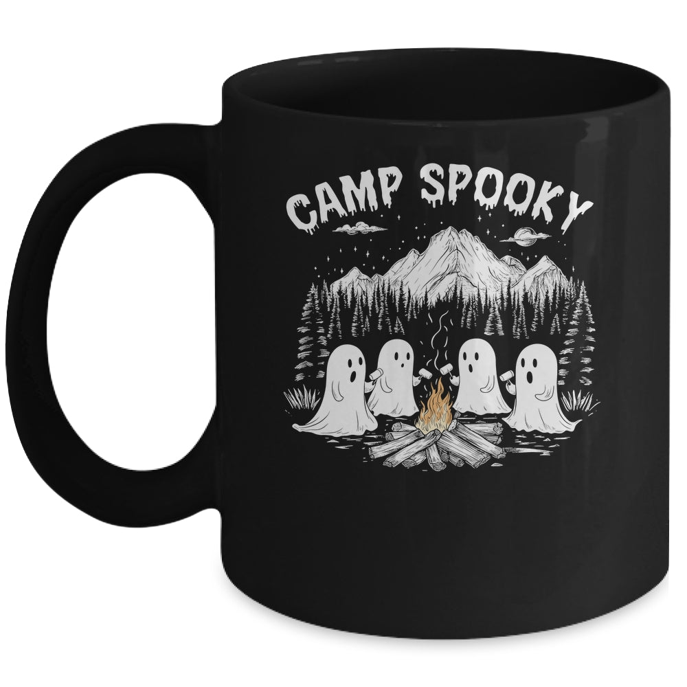 Camp Spooky Summerween Summer Halloween Cute Ghost Camping Mug | siriusteestore