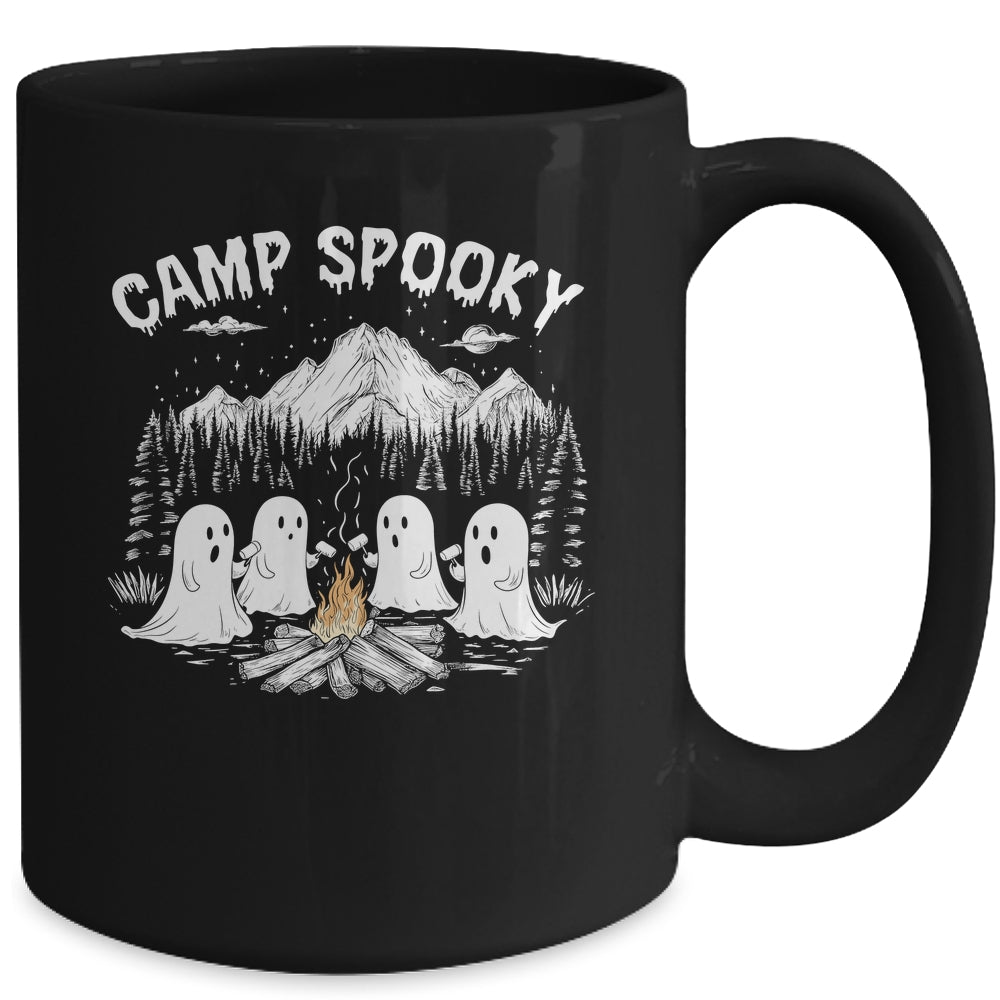 Camp Spooky Summerween Summer Halloween Cute Ghost Camping Mug | siriusteestore