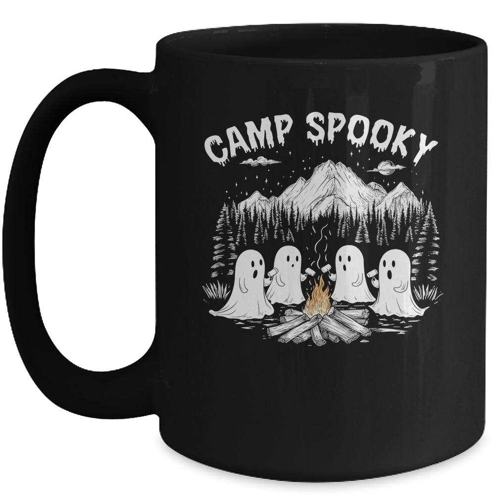 Camp Spooky Summerween Summer Halloween Cute Ghost Camping Mug | siriusteestore