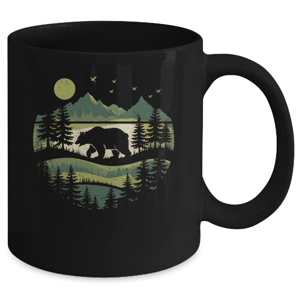 Camping Forest Hiking Nature Vintage Retro Wildlife Outdoor Mug | siriusteestore